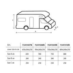 Camper Cover | SI 6 M - 650-700 14 Camper Cover | SI 6 M - 650-700 -Negozio Da Campeggio camper cover si 6 m 17