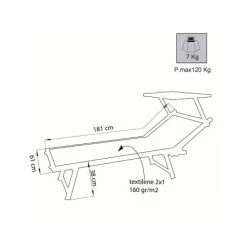 Lettino Prendisole Con Tettuccio Cosma Bari Bianco 7 Lettino Prendisole Con Tettuccio Cosma Bari Bianco -Negozio Da Campeggio lettino prendisole con tettuccio cosma bari bianco per spiaggia mare o giardino 2