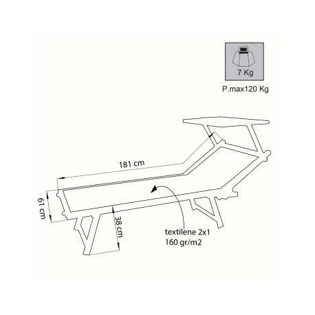 Lettino Prendisole Con Tettuccio Cosma Bari Bianco 5 Lettino Prendisole Con Tettuccio Cosma Bari Bianco - immagine 3
