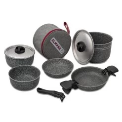 Pentole Beaver Brand Almana 20 -Negozio Da Campeggio pentole beaver brand almana 20 alluminio puro e rivestimento antiaderente 10 pezzi 1