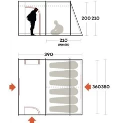 Negozio Da Campeggio -Negozio Da Campeggio tenda ferrino fenix 6 campeggio stanziale ampia abitabilita family famiglia 1