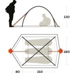 Ferrino Tenda Kalahari 3 -Negozio Da Campeggio tenda ferrino kalahari 3 due ingressi areata comoda vacanze mare 3