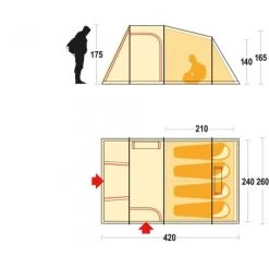 Tenda Ferrino Meteora 4 -Negozio Da Campeggio tenda ferrino meteora 4 family ampia spaziosa abside anteriore campeggio stanziale 2
